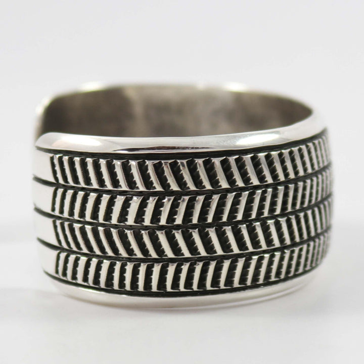 Stamped Silver Cuff by Cippy Crazyhorse - Garland's
