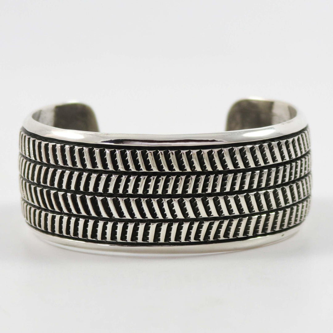 Stamped Silver Cuff by Cippy Crazyhorse - Garland's