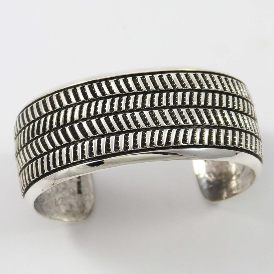 Stamped Silver Cuff by Cippy Crazyhorse - Garland's