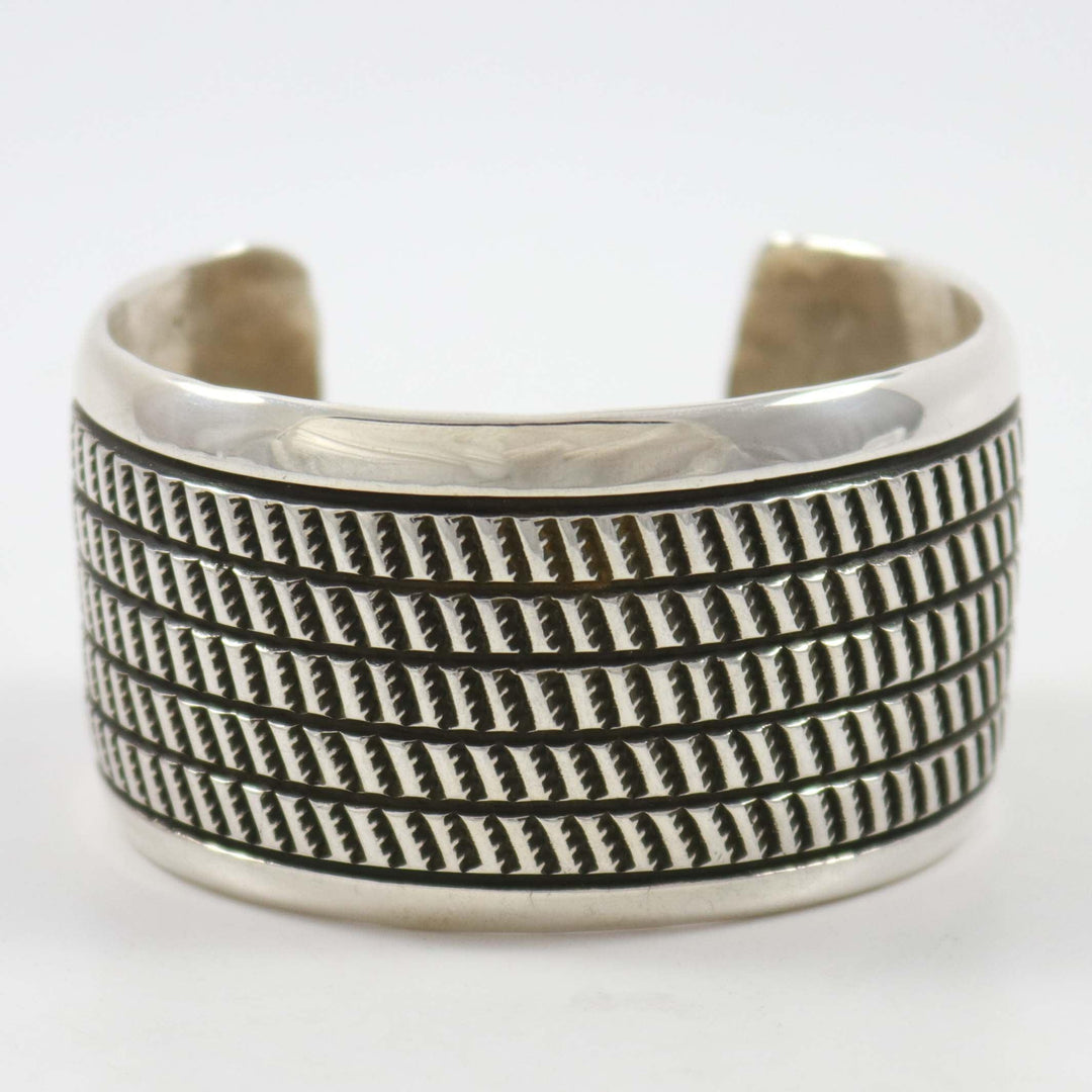 Stamped Silver Cuff by Cippy Crazyhorse - Garland's