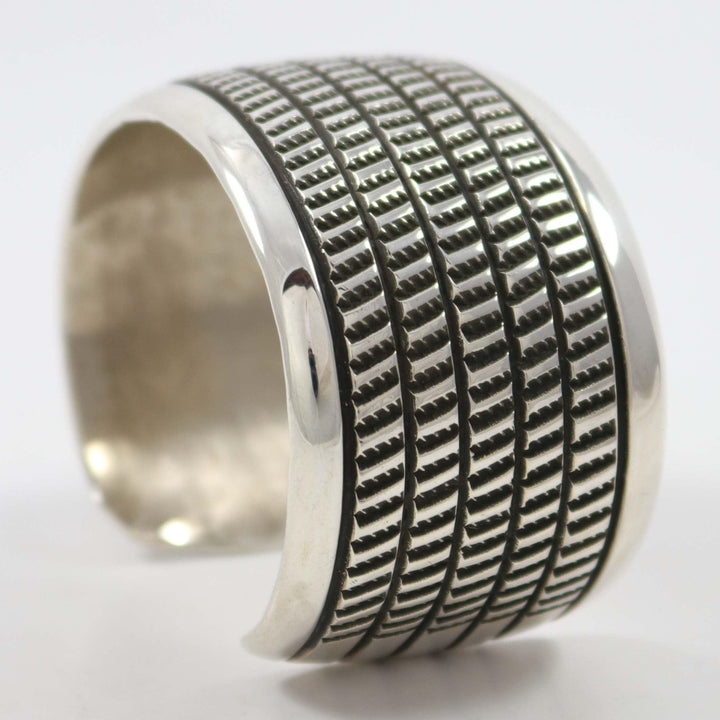 Stamped Silver Cuff by Cippy Crazyhorse - Garland's