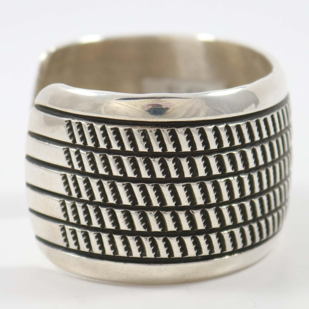 Stamped Silver Cuff by Cippy Crazyhorse - Garland's