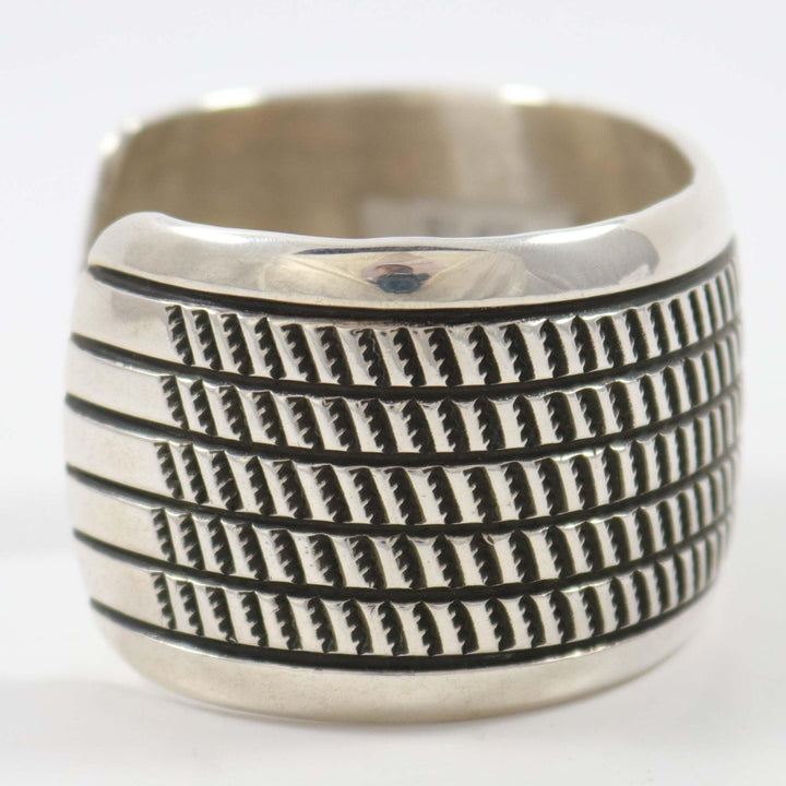 Stamped Silver Cuff by Cippy Crazyhorse - Garland's