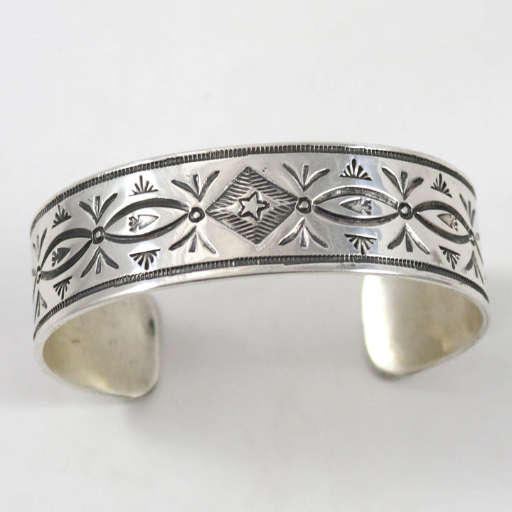 Stamped Silver Cuff by Clarissa and Vernon Hale - Garland's