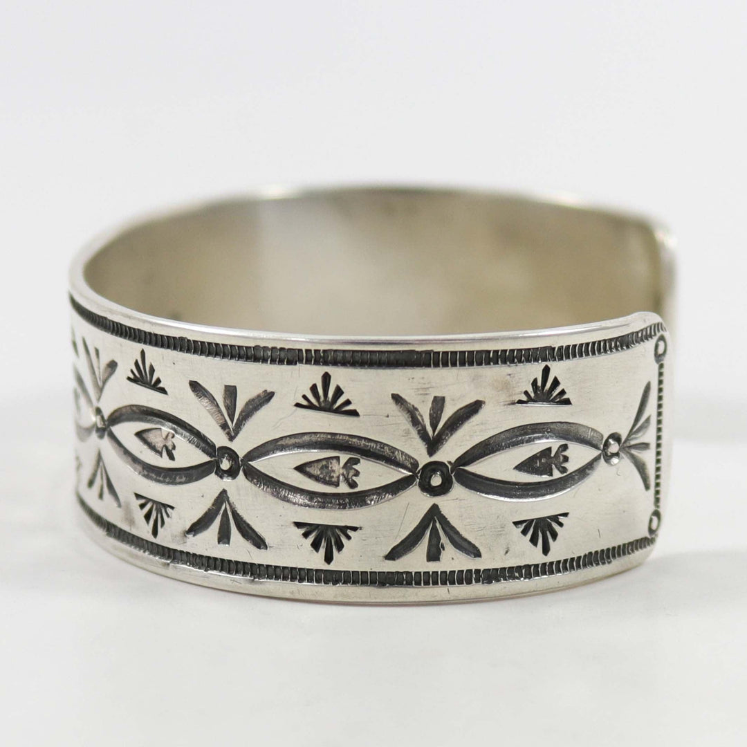 Stamped Silver Cuff by Clarissa and Vernon Hale - Garland's