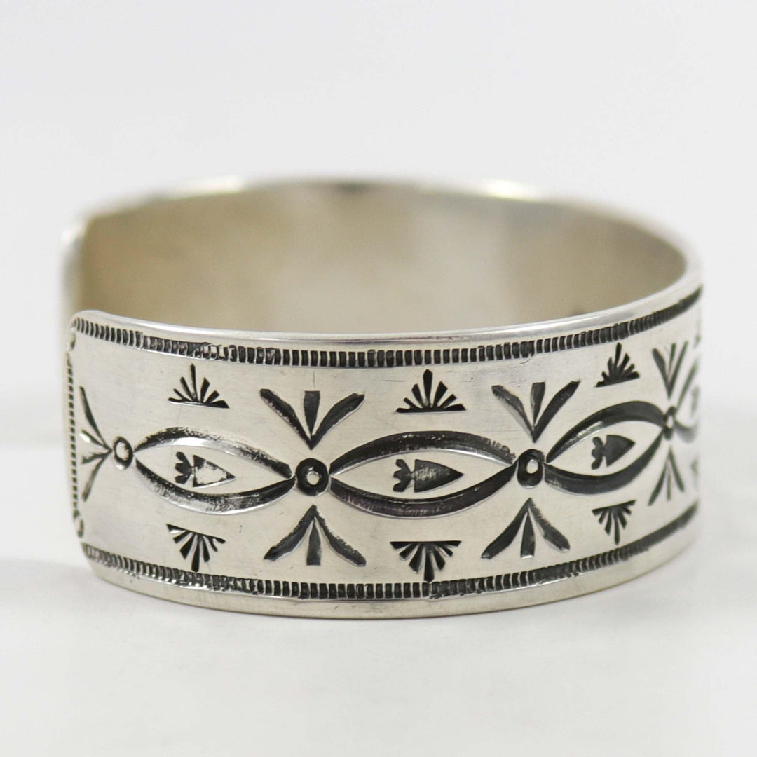 Stamped Silver Cuff by Clarissa and Vernon Hale - Garland's