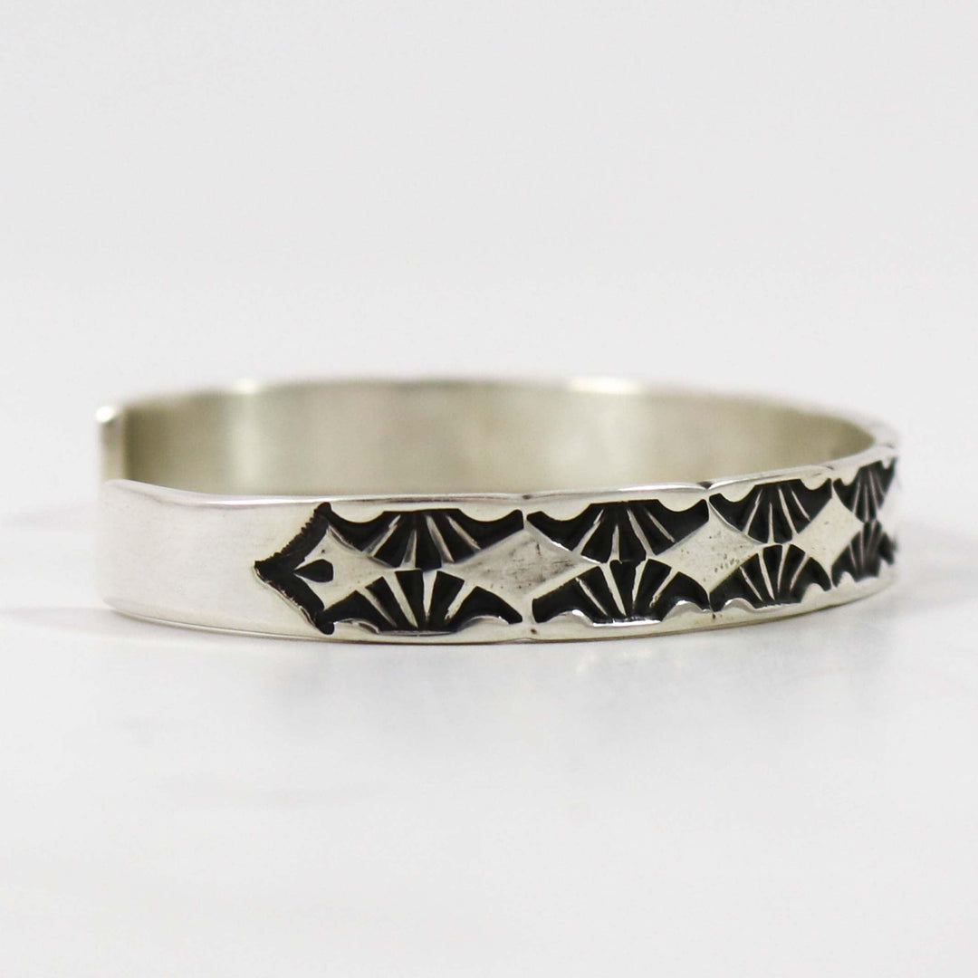 Stamped Silver Cuff by Elvira Bill - Garland's