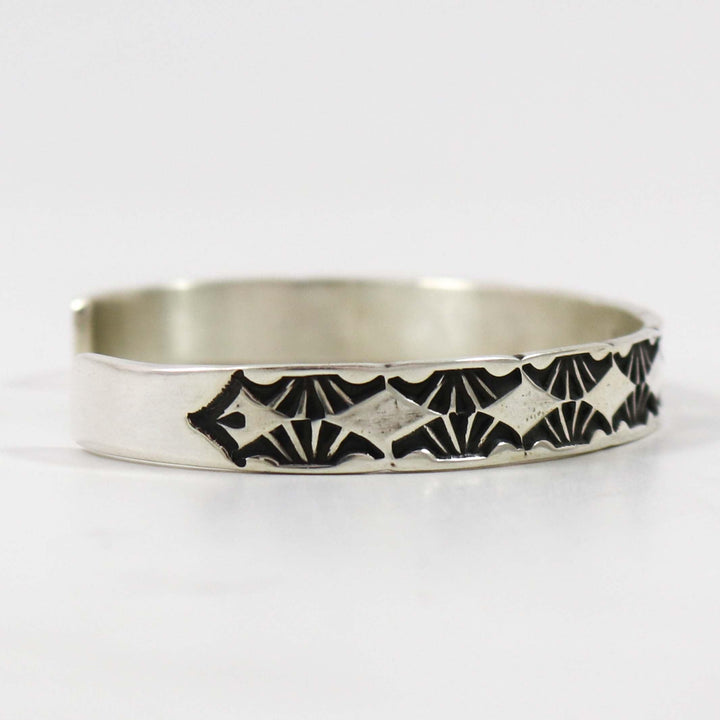 Stamped Silver Cuff by Elvira Bill - Garland's