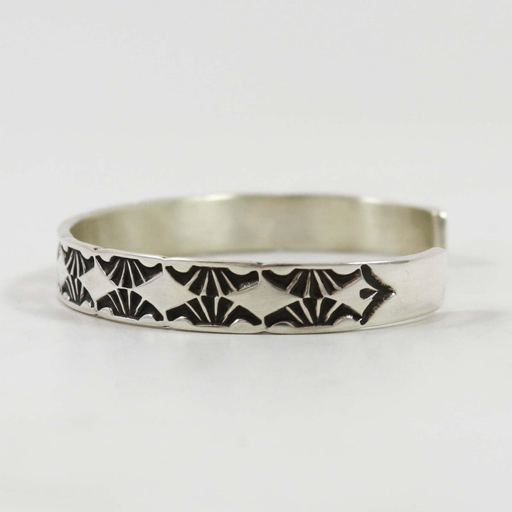 Stamped Silver Cuff by Elvira Bill - Garland's