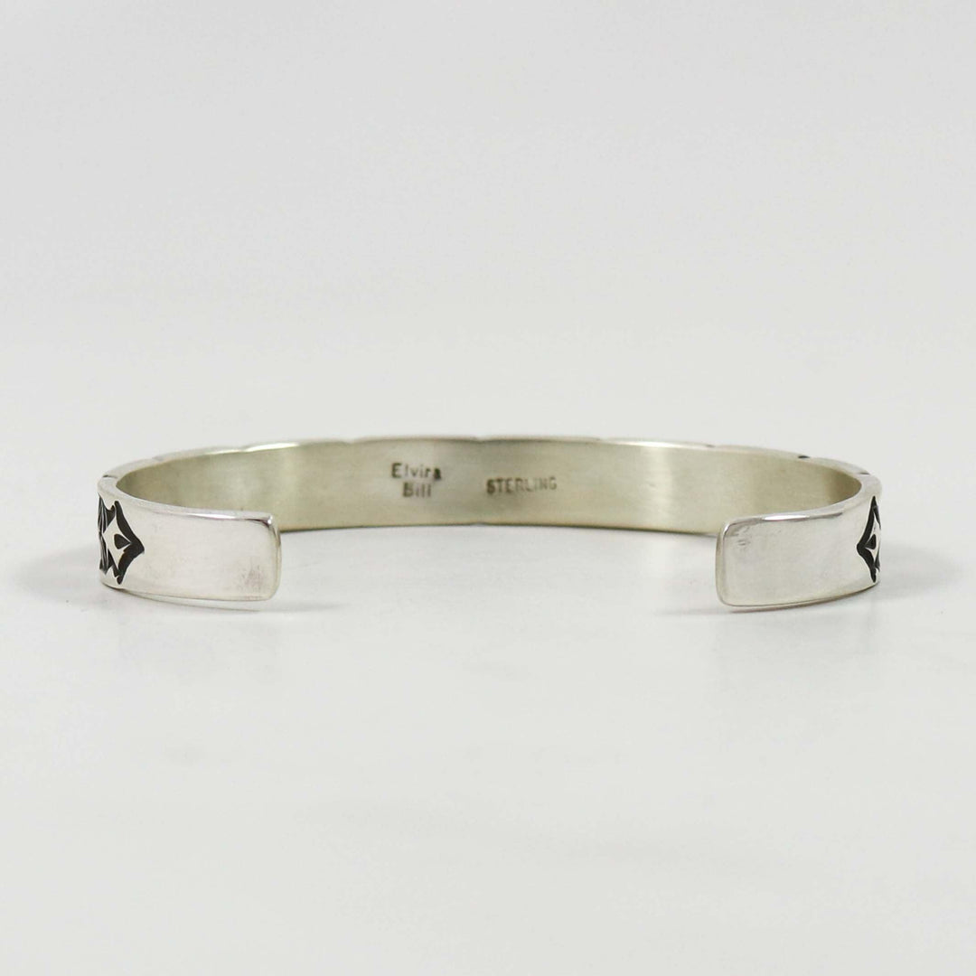 Stamped Silver Cuff by Elvira Bill - Garland's