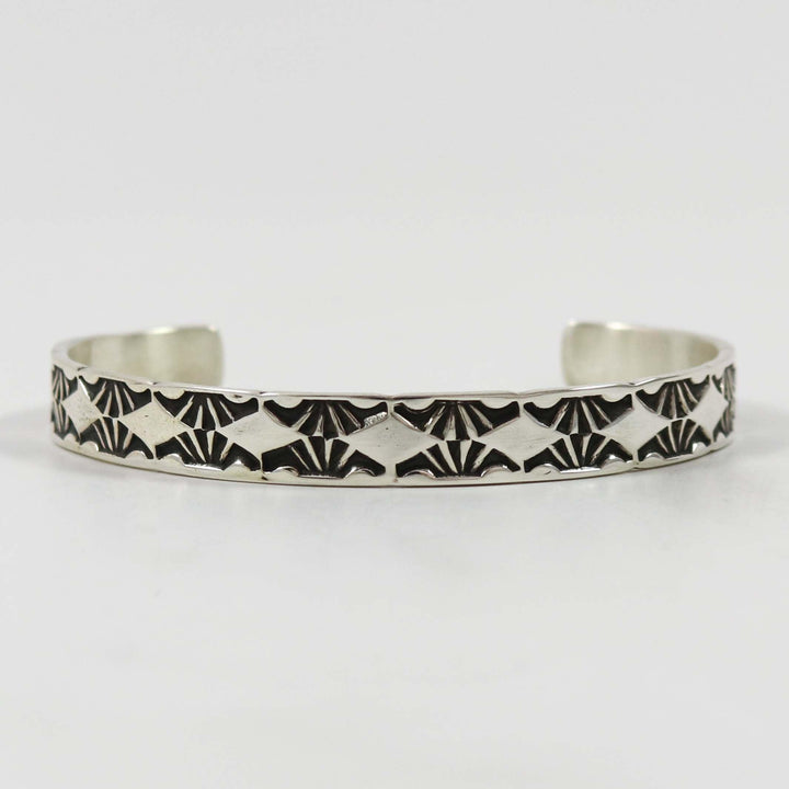 Stamped Silver Cuff by Elvira Bill - Garland's