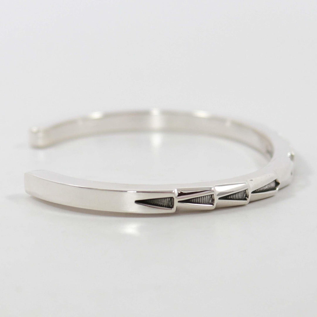Stamped Silver Cuff by Jennifer Curtis - Garland's