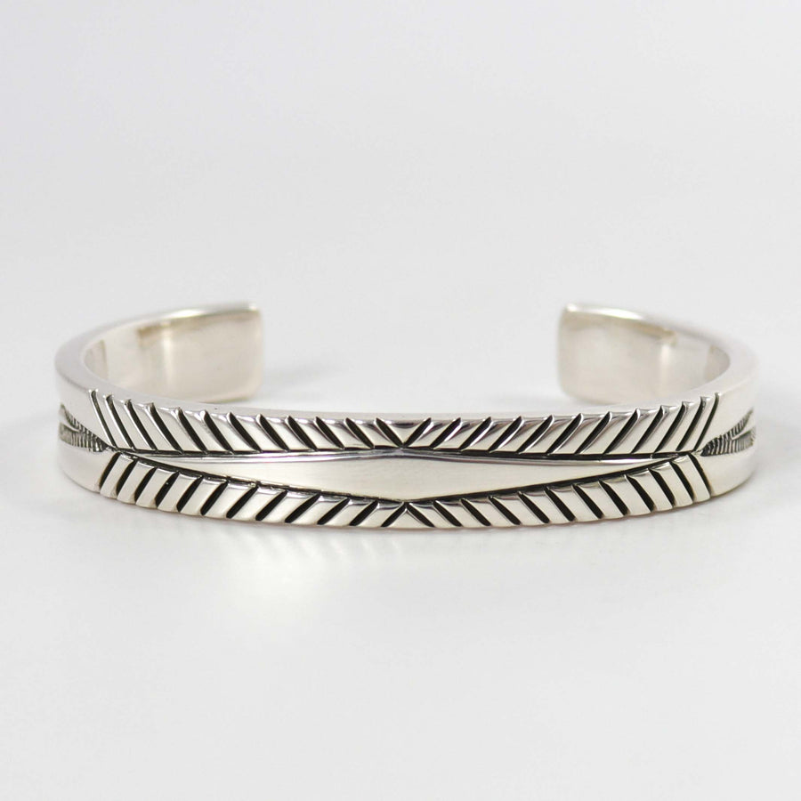 Stamped Silver Cuff by Jennifer Curtis - Garland's