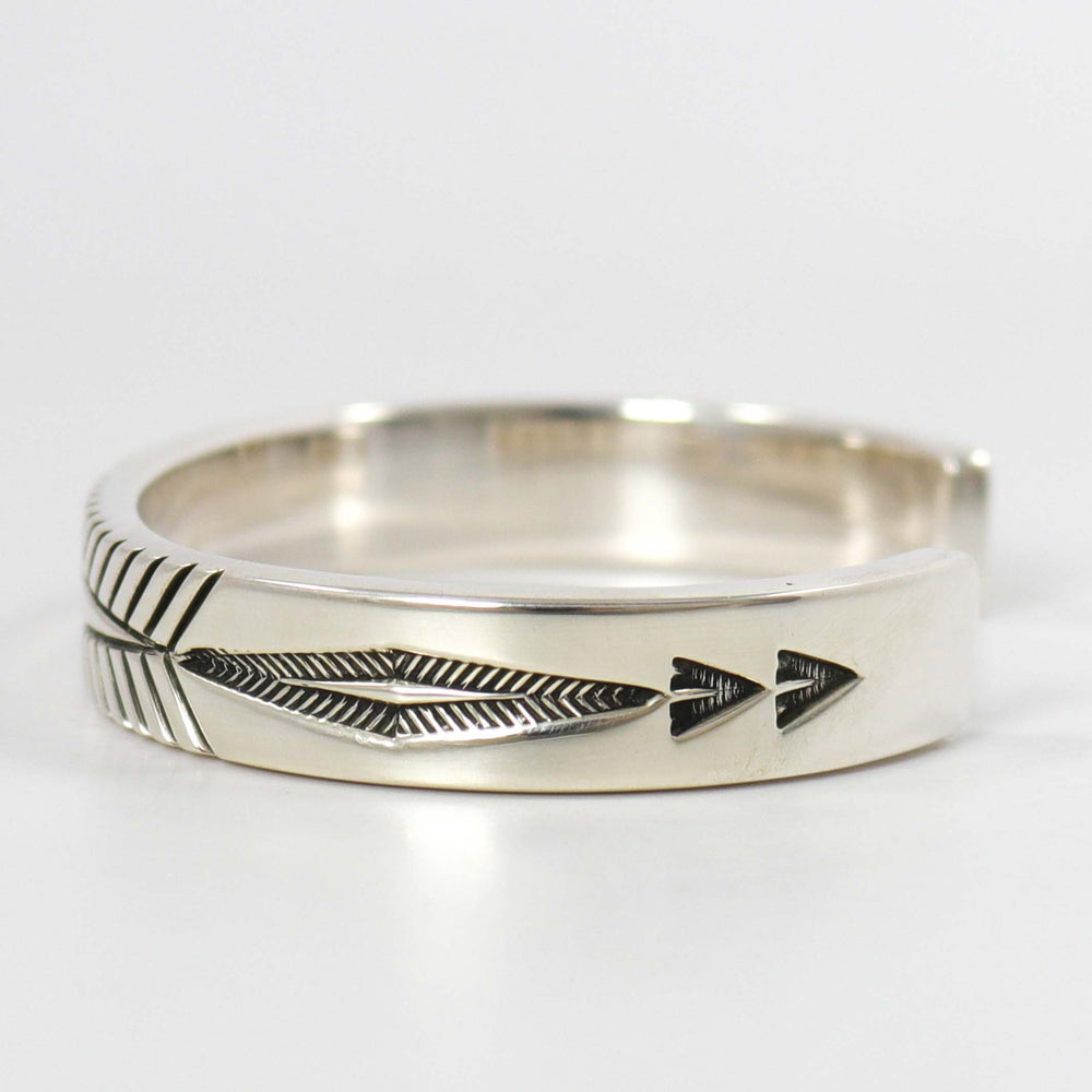 Stamped Silver Cuff by Jennifer Curtis - Garland's