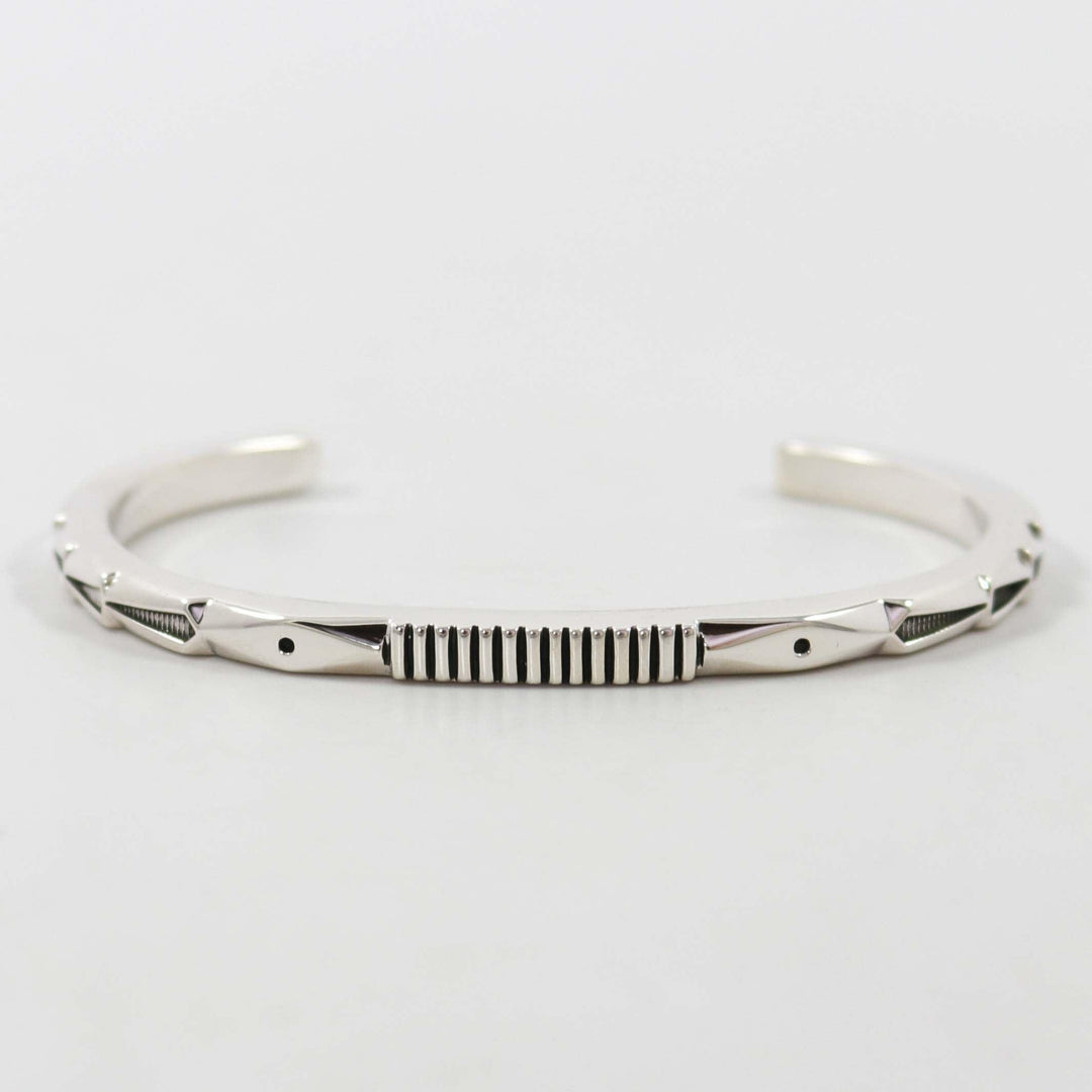 Stamped Silver Cuff by Jennifer Curtis - Garland's
