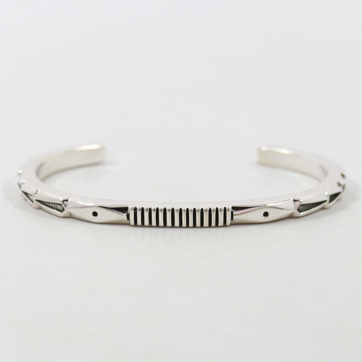 Stamped Silver Cuff by Jennifer Curtis - Garland's