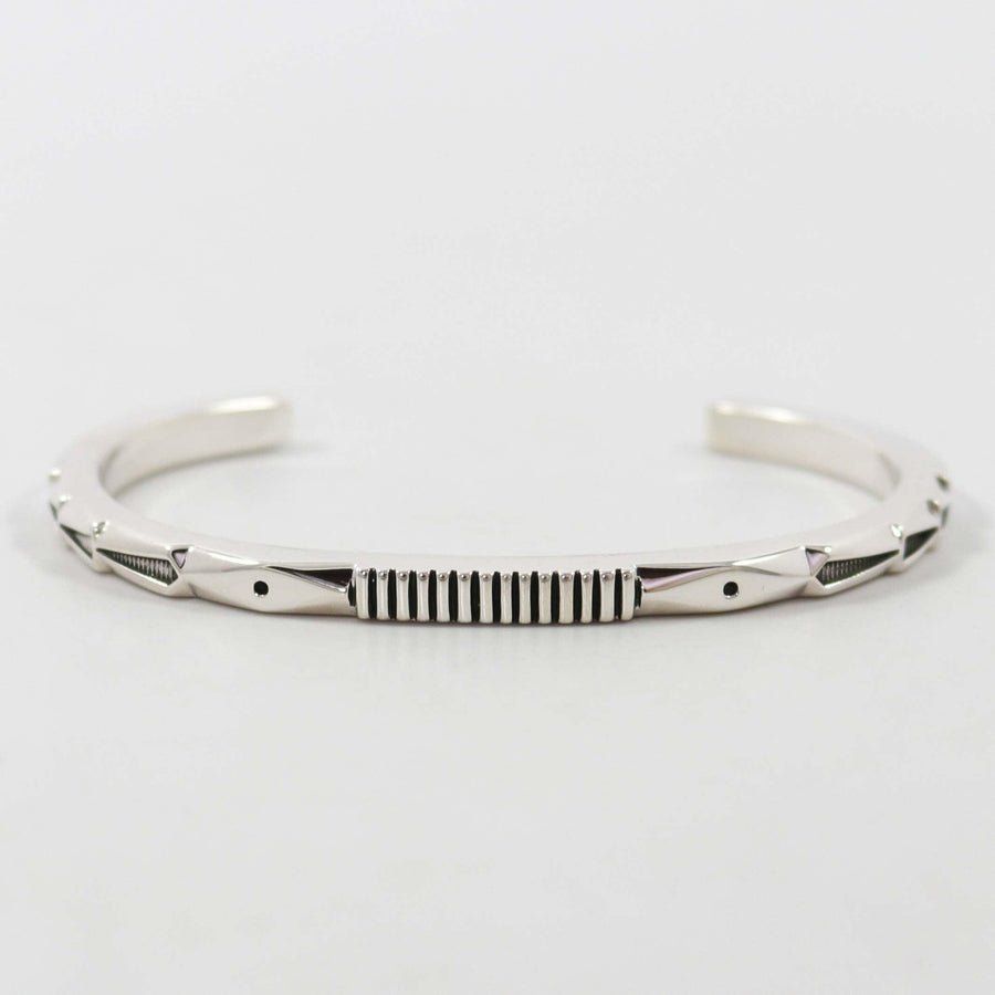 Stamped Silver Cuff by Jennifer Curtis - Garland's
