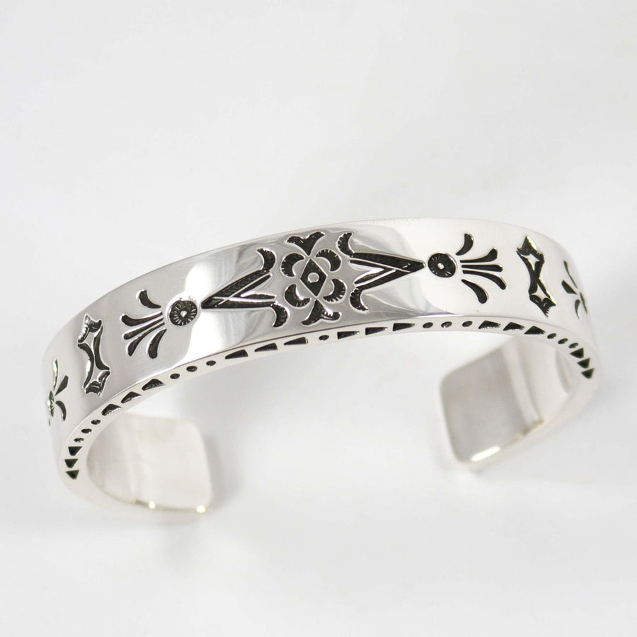 Stamped Silver Cuff by Jennifer Curtis - Garland's