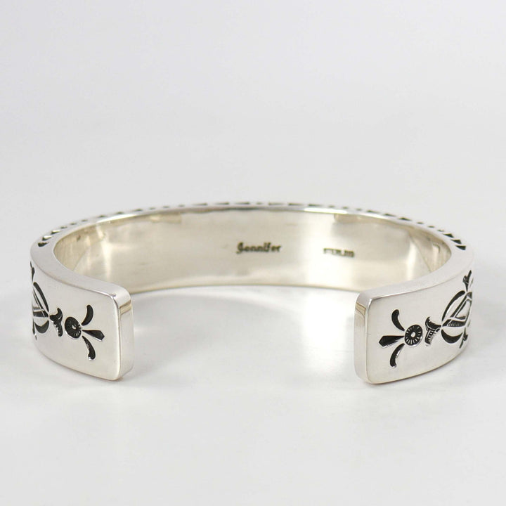Stamped Silver Cuff by Jennifer Curtis - Garland's