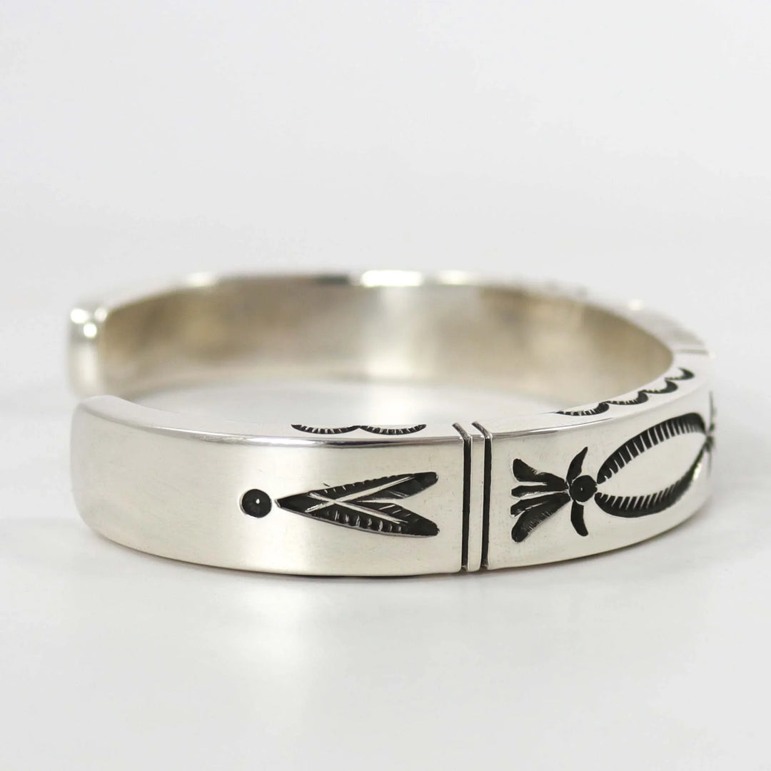 Stamped Silver Cuff by Kenneth Redhorse - Garland's