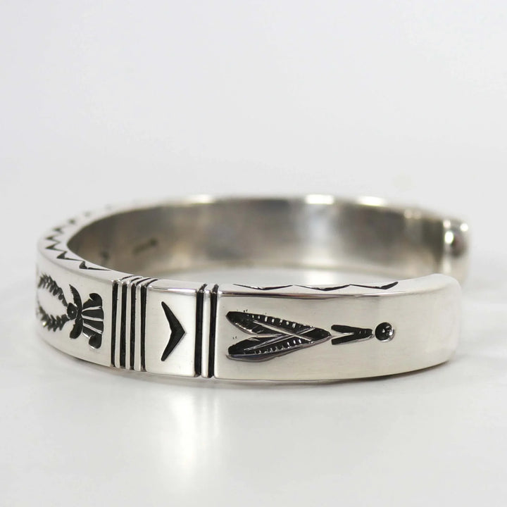 Stamped Silver Cuff by Kenneth Redhorse - Garland's