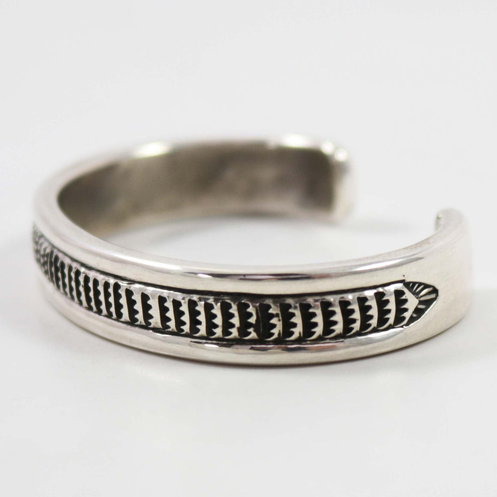 Stamped Silver Cuff by Kenneth Redhorse - Garland's