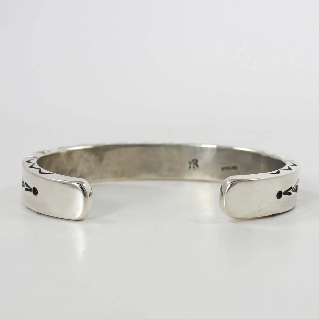 Stamped Silver Cuff by Kenneth Redhorse - Garland's