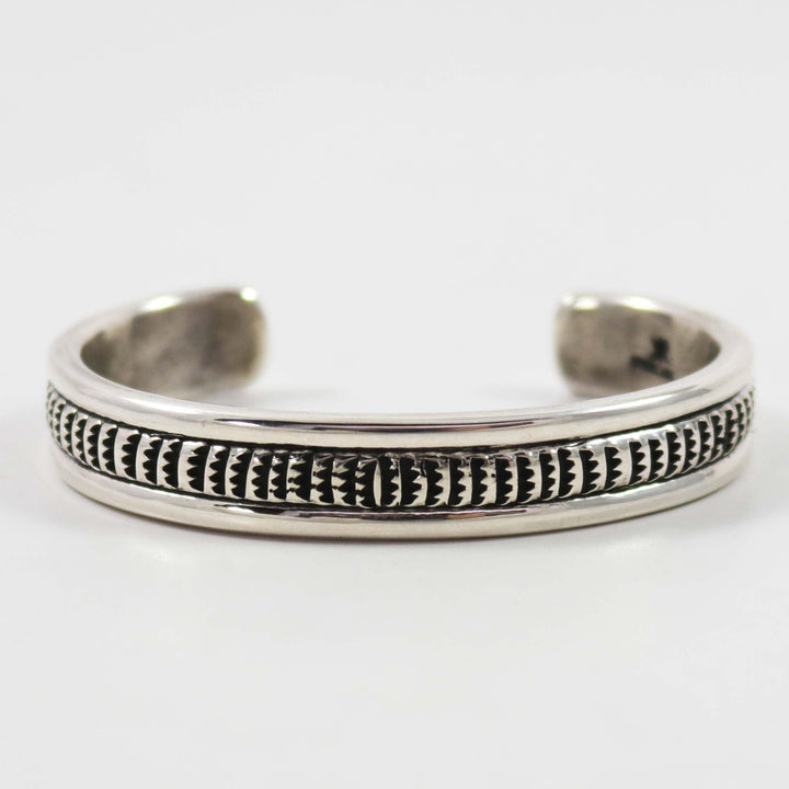 Stamped Silver Cuff by Kenneth Redhorse - Garland's