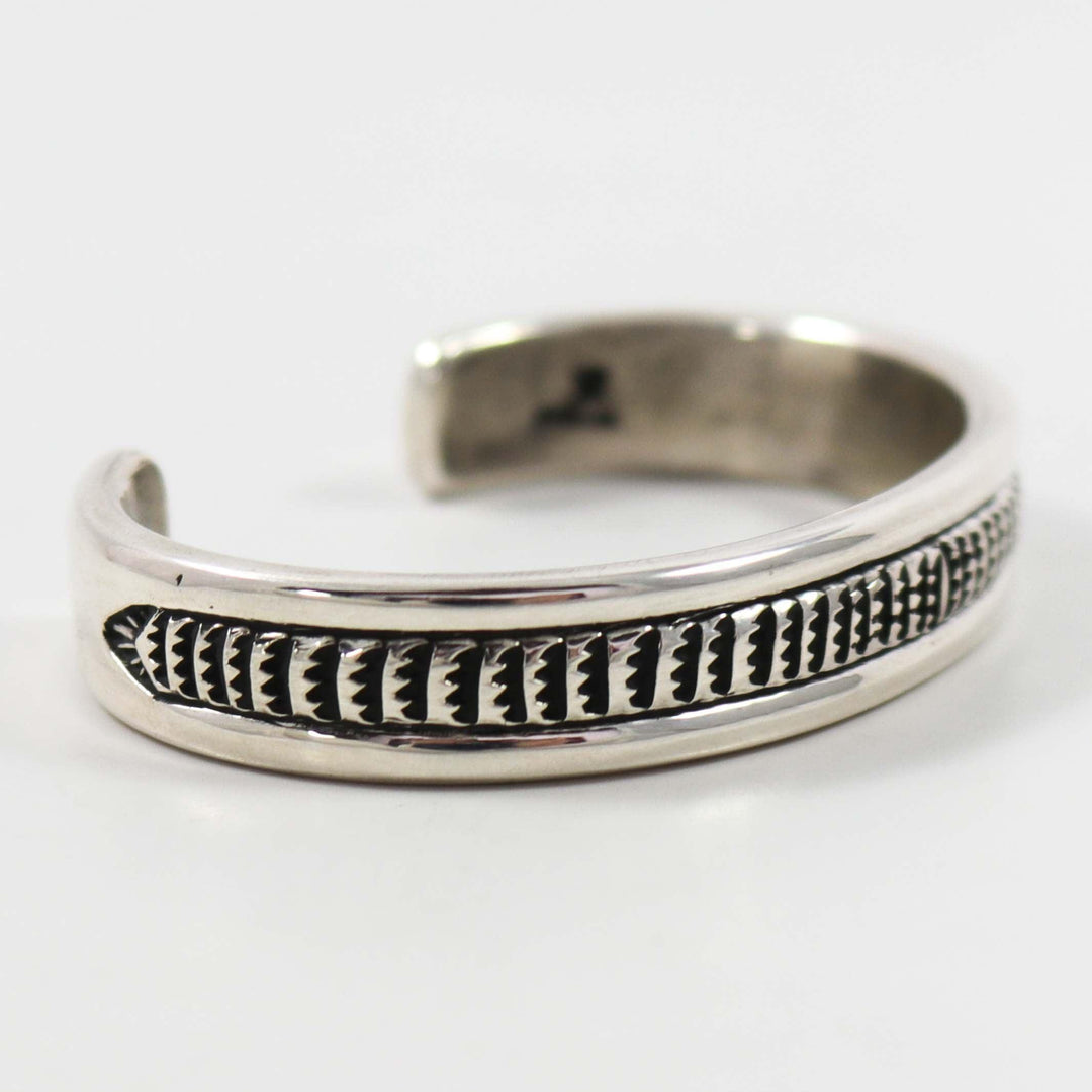 Stamped Silver Cuff by Kenneth Redhorse - Garland's