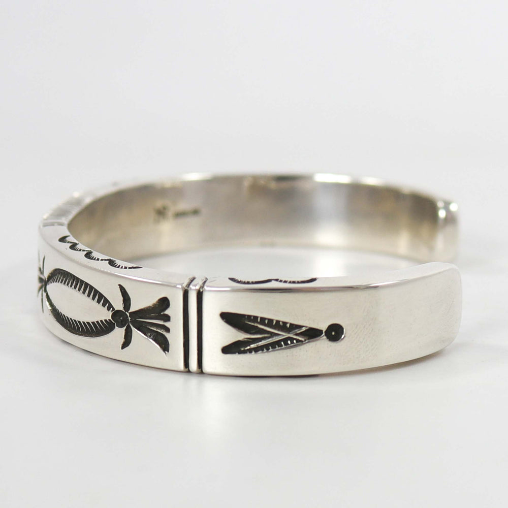 Stamped Silver Cuff by Kenneth Redhorse - Garland's