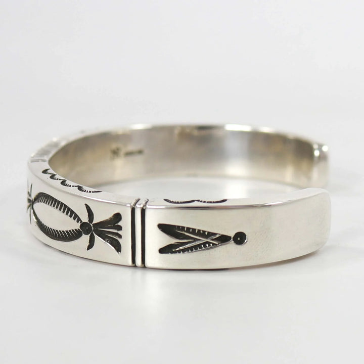 Stamped Silver Cuff by Kenneth Redhorse - Garland's