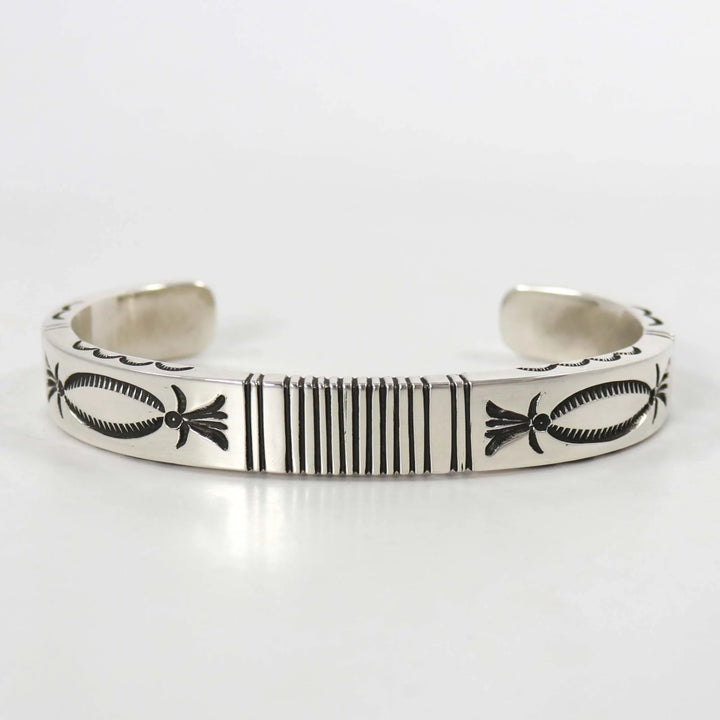 Stamped Silver Cuff by Kenneth Redhorse - Garland's
