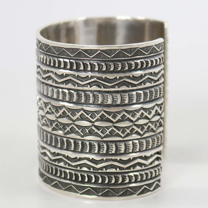 Stamped Silver Cuff by Sunshine Reeves - Garland's