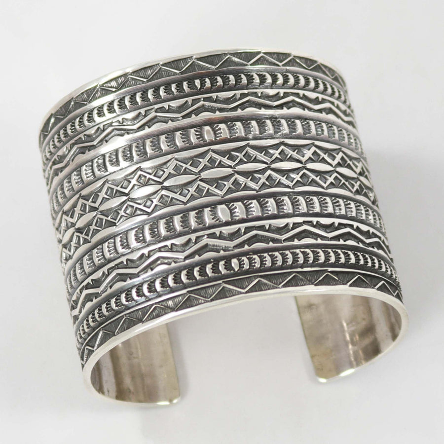 Stamped Silver Cuff by Sunshine Reeves - Garland's