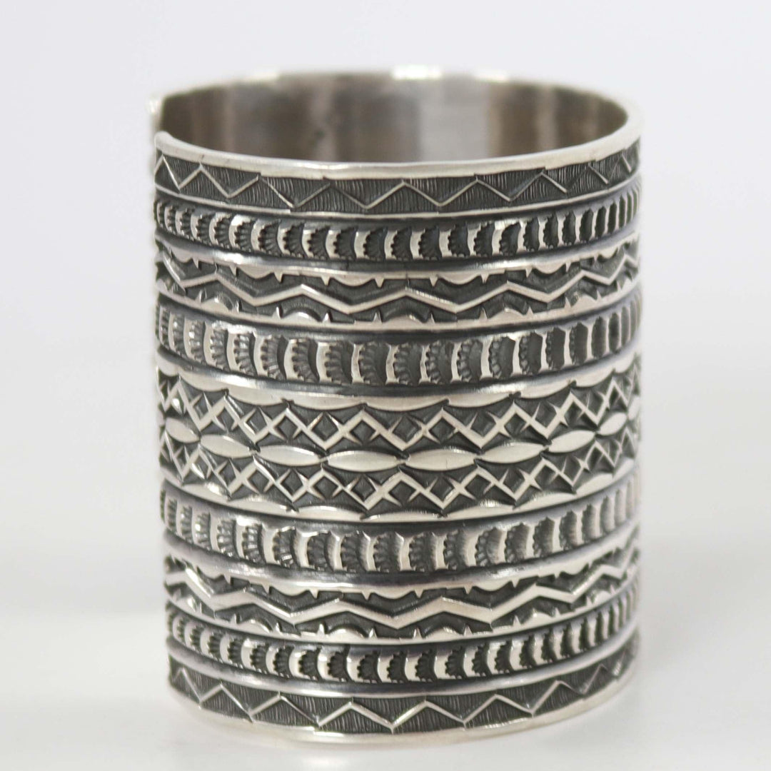 Stamped Silver Cuff by Sunshine Reeves - Garland's