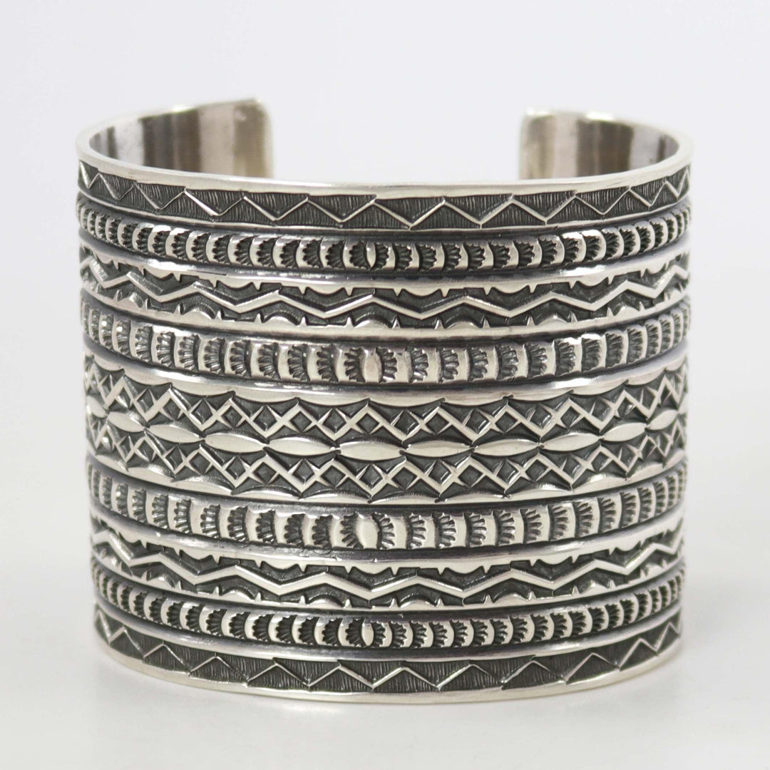 Stamped Silver Cuff by Sunshine Reeves - Garland's