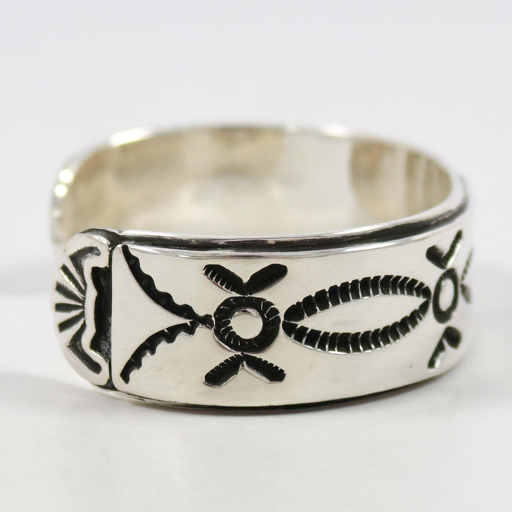 Stamped Silver Cuff by Tommy Jackson - Garland's