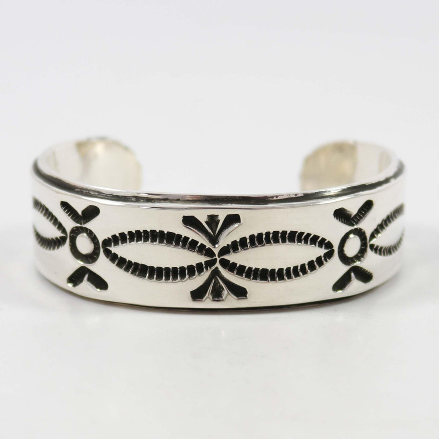 Stamped Silver Cuff by Tommy Jackson - Garland's