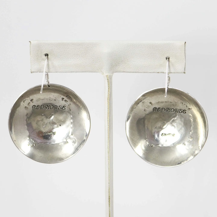 Stamped Silver Earrings by Anthony Redhorse - Garland's