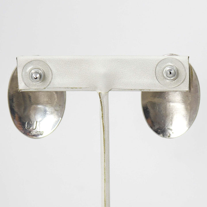 Stamped Silver Earrings by Charlie John - Garland's