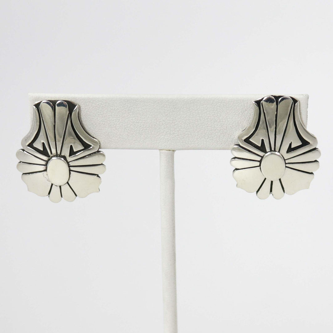 Stamped Silver Earrings by Charlie John - Garland's