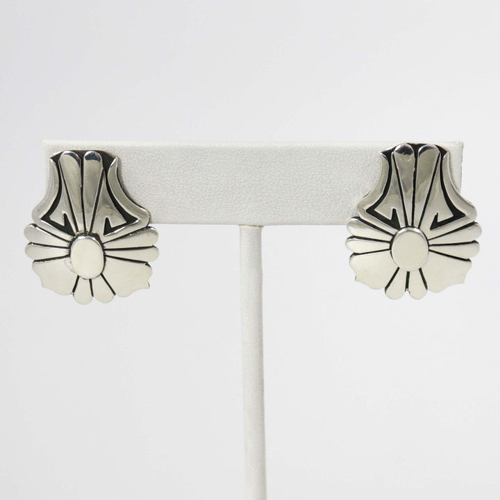 Stamped Silver Earrings by Charlie John - Garland's
