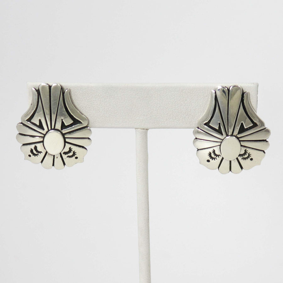 Stamped Silver Earrings by Charlie John - Garland's