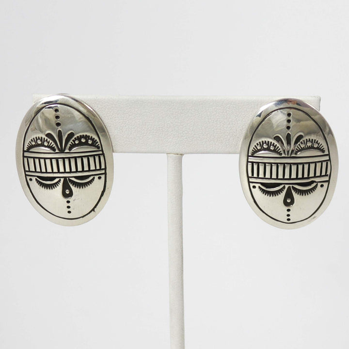 Stamped Silver Earrings by Charlie John - Garland's