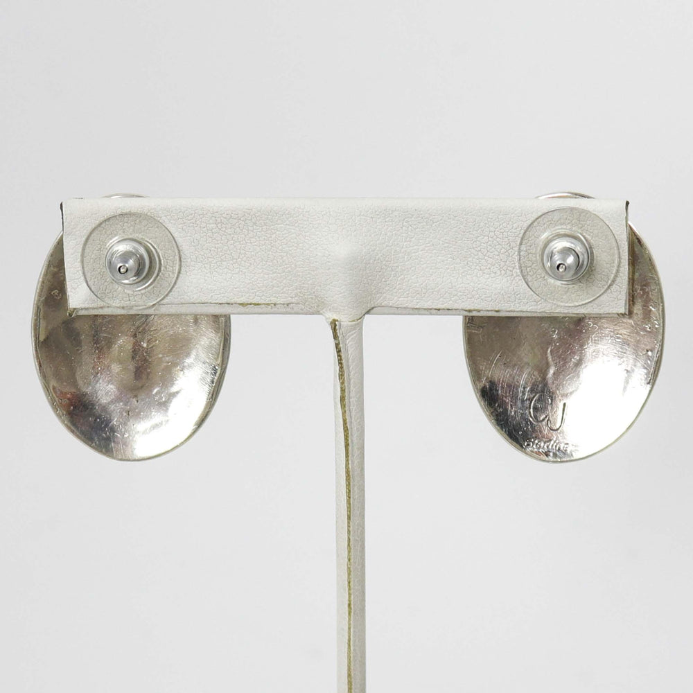 Stamped Silver Earrings by Charlie John - Garland's