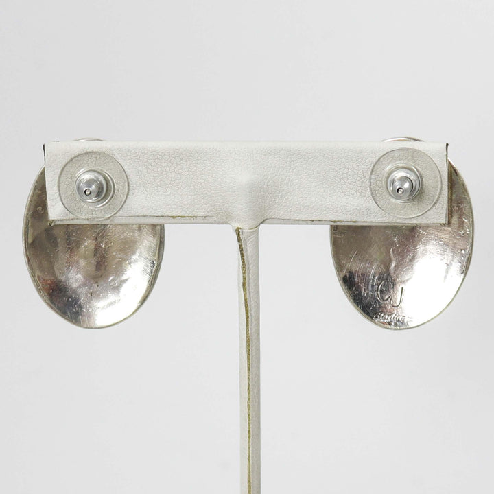 Stamped Silver Earrings by Charlie John - Garland's