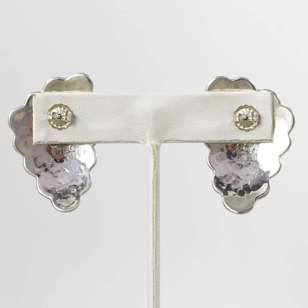 Stamped Silver Earrings by Debbie Silversmith - Garland's