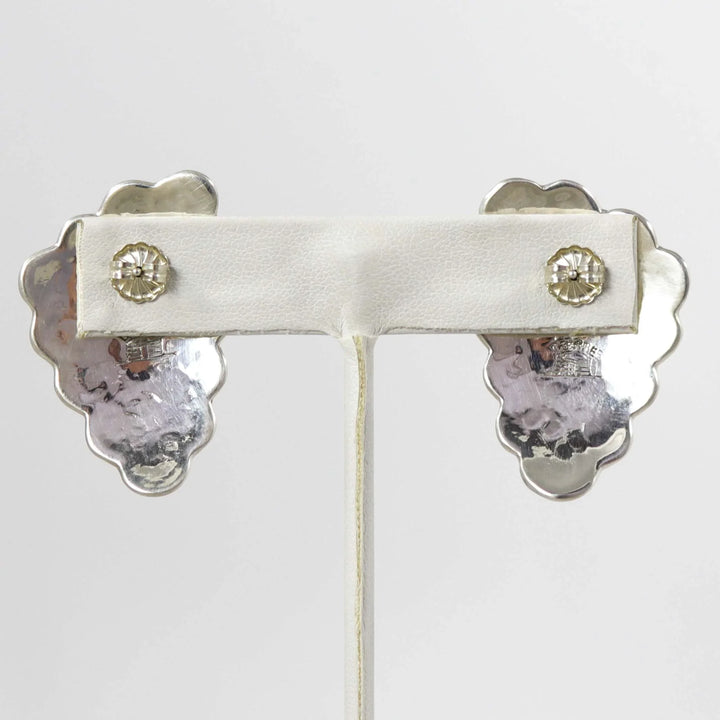 Stamped Silver Earrings by Debbie Silversmith - Garland's