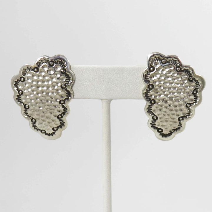 Stamped Silver Earrings by Debbie Silversmith - Garland's
