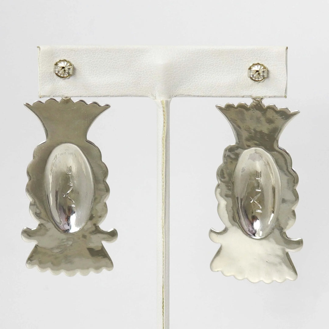 Stamped Silver Earrings by Fidel Bahe - Garland's